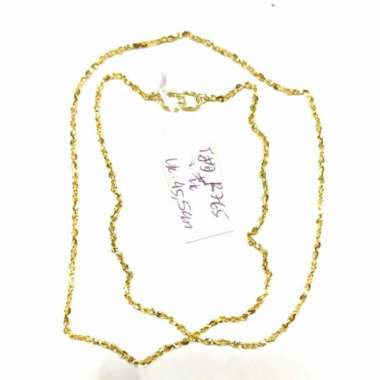 Kalung S Plintir Emas Kuning 750