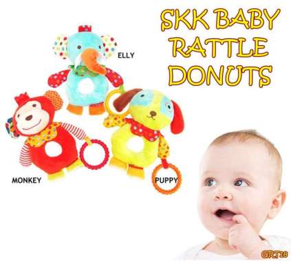 Grt18 Skk Baby Rattle Donut Mainan Bayi