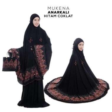 PUSAT GROSIR MUKENA ANARKALI HITAM COKLAT DEWASA