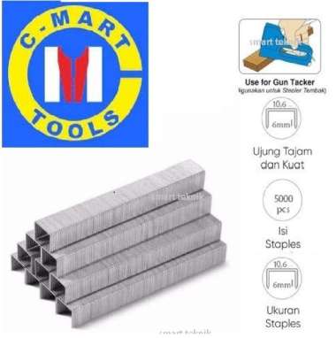 isi staples tembak 10,6 mm untuk staples tembak 4-8 mm isi 5000 pcs