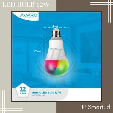 AVARO Smart Lampu LED 12W Bulb RGBWW Wifi Iot For Home Automation