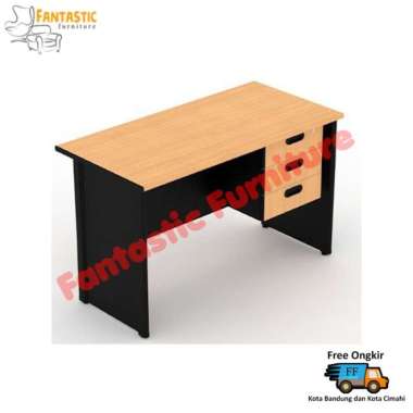 Meja UNO Meja kerja Meja kantor Meja belajar Uod 1031 + Ufd 1131 Coklat Beech Bandung
