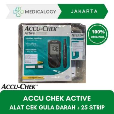 Accu Chek Active Alat Cek Gula Darah + 25 Test Strip