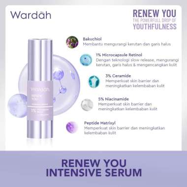 WARDAH Renew You Intensive Serum with Bakuchiol, Retinol, Ceramide, & Niacinamide 30ml