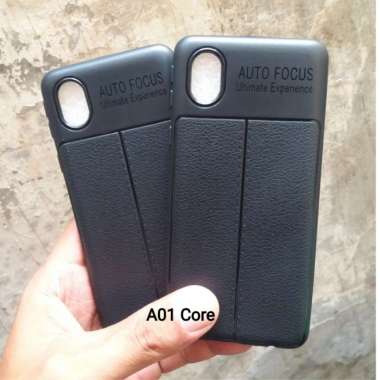 OEM Armor Texture TPU Casing for Samsung Galaxy A01 Core - - 01 HITAM