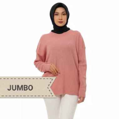 FASHION.qu SWEATER RAJUT BOXY JUMBO RAJUT HALUS TEBAL XXL MOCCA