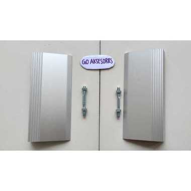HANDLE PINTU SWING 1 SET ISI 2 BUAH HANDEL PINTU KOTAK KAYU ALUMINIUM silver -