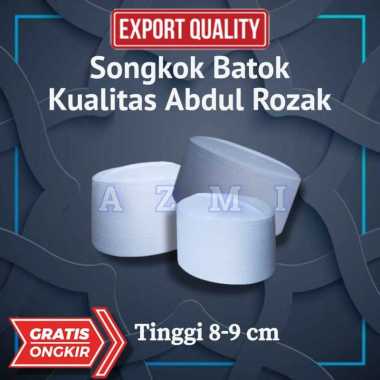 Promo Peci Kopiah Batok Habib bahar bin Smith - Putih tinggi 8-9cm Kualitas Abdul rozaq Tidak Pakai 