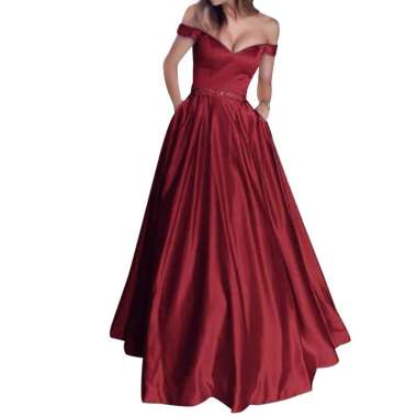 Jual Evening Dress Maroon Original 