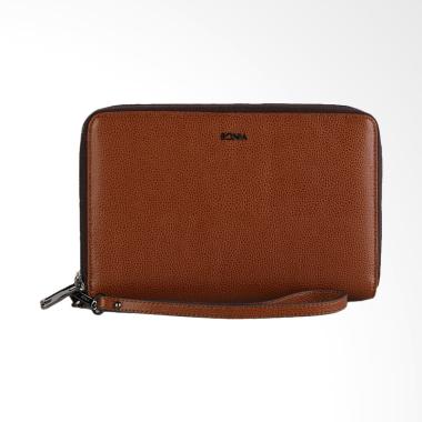 Bonia Long Zip Purse Dompet Wanita - Brown