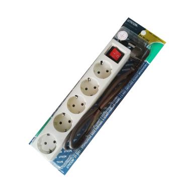 Uticon ST 1582 Stop Kontak 5 Lubang White