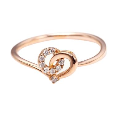 Tiaria DMKMJZ015 Cincin Tunangan Emas Berlian