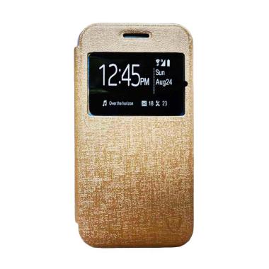 ZAGBOX Flip Cover Casing for Vivo V3 - Gold