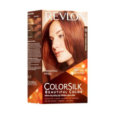 Revlon ColorSilk Pewarna Rambut - 55 Light Reddish Brown