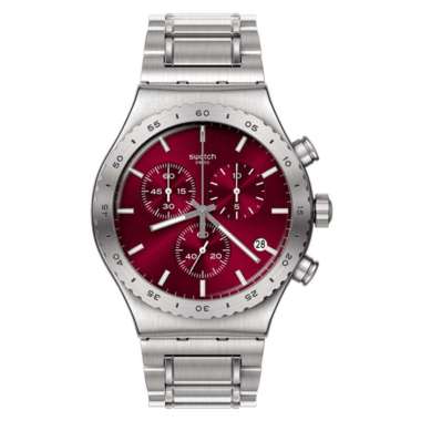 JAM TANGAN SWATCH - JAM SWATCH ORIGINAL YVS499G SWATCH YVS 499G PURPLE IRONY JAM TANGAN PRIA JAM PRI