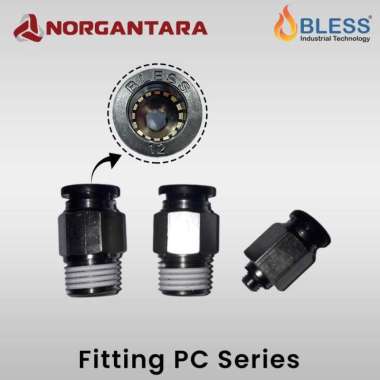 Pneumatic PC12-03 BLESS Straight Fitting PT 3/8" X 12mm