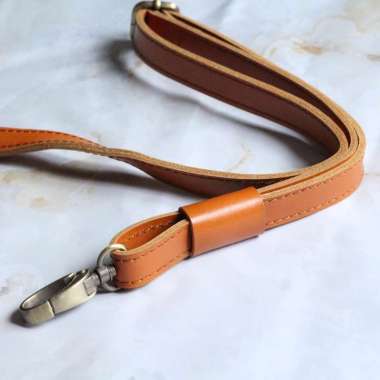 TALI PANJANG TAS KULIT ADJUSTABLE ASLI KULIT TERLARIS!!! Tan (Coklat muda)