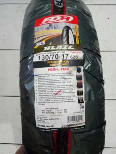 Ban FDR 130/70-17 BLAZE INTERMEDIATE COMPOUND TUBELESS