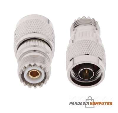Adapter Konektor Coax RF Tipe N Male Ke UHF PL SO-239 Female Konverter