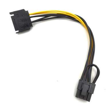 Kabel Adapter Power SATA Male ke Power VGA 8 Pin atau 8 Pin Male