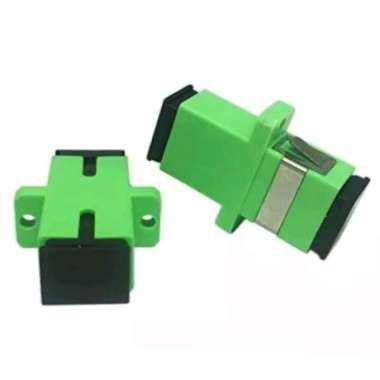 Konektor Sambungan Adapter FO SC-APC Barel Connector Fiber Optic Hijau