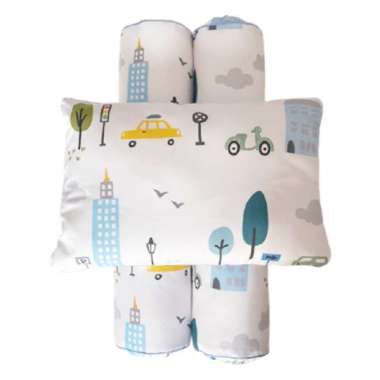 Cottonseeds Pillow Bolster Set Bantal Guling Bayi City Cars