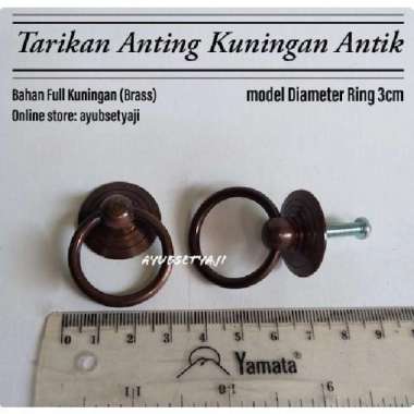 Knob meja model Anting Diameter Ring 3cm Tarikan laci pintu lemari