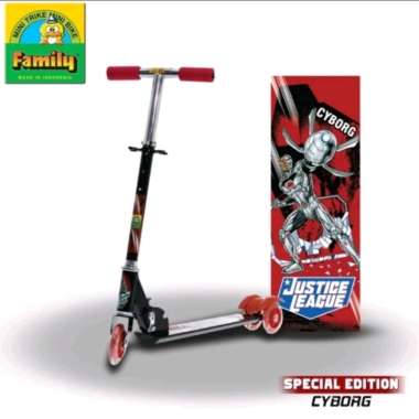 Scooter Anak Family SC 7805 Justice League Skuter Besi Roda Tiga Otoped Pink