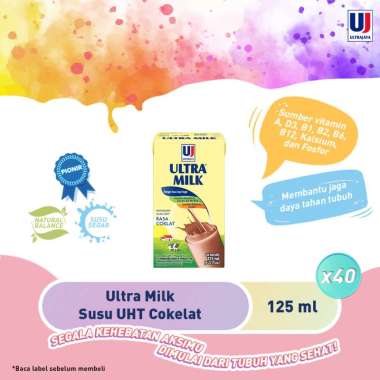 Promo Harga Ultra Milk Susu UHT Coklat 125 ml - Blibli