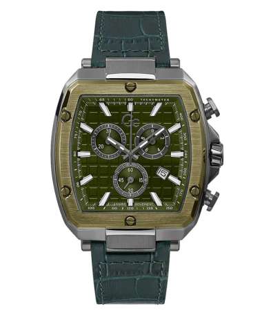 GC Y83011G9MF - GC Spirit Tonneau Chrono Green Flexstrap Men's Watch Original