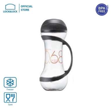 LOCK&LOCK Dumbell Bottle Botol Minum Olahraga 560ml Black HAP505BL
