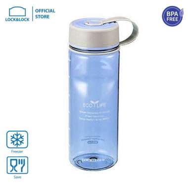 LOCK&LOCK Water Bottle Tritan Two Tone Botol Air Minum 650ml ABF603 Biru Muda