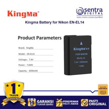 Kingma Battery for Nikon EN-EL14 ( D3500, D5200, D5300, D5500, D5600 )