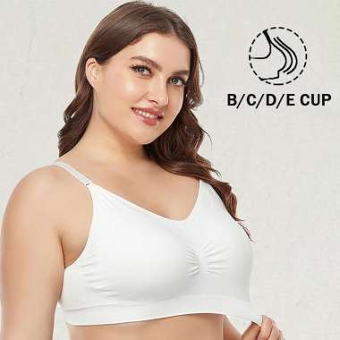 Bra Menyusui Jumbo Tanpa Kawat Bh Cup Besar Busa Tebal Katun Murni Murah Bra Wanita 937 XXXL (46/48)