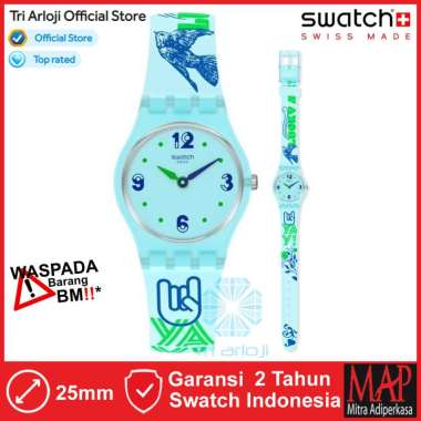 SWATCH LN157 Original Swatch #GREENTOUCHE Jam Tangan Wanita Anak Analog Original Swiss Made