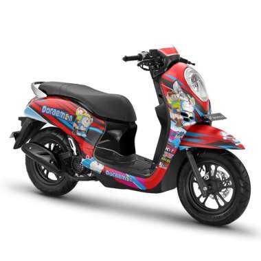 Decal Full body Sticker Scoopy NEW FI 2021 2023 2022 2020 Doraemon 9 - Kuning Merah