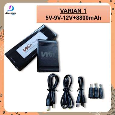 DC Mini UPS Portable untuk CCTV Wifi Router USB 5V/9V/12V 5V/12V/12V with Adaptor 12V 2A 5V-9V-12V+8