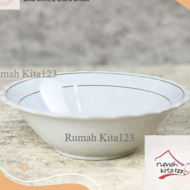 Mangkok Keramik List Emas Lilia 7 inch 17,5cm)