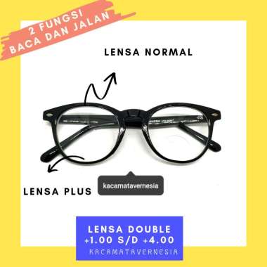 Kacamata Baca dan Jalan 2 Fungsi Pria Wanita Lensa Double Kacamata Plus Kacamata Rabun Dekat Vernesi
