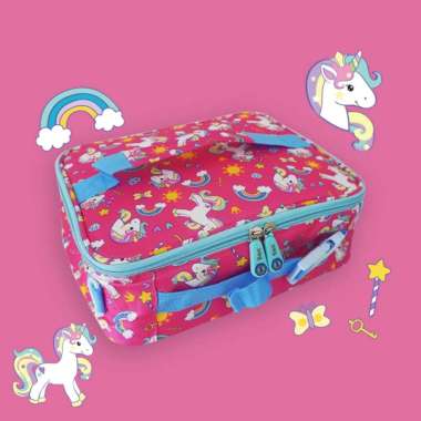 Hecsac Lunch Bag Basic Aqua Unicorn