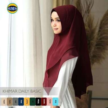 Naila Hijab syari khimar instan pinguin pet antem MAROON