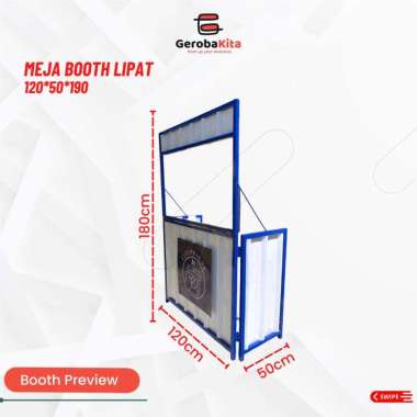Meja Booth Lipat / Booth Portable Besi