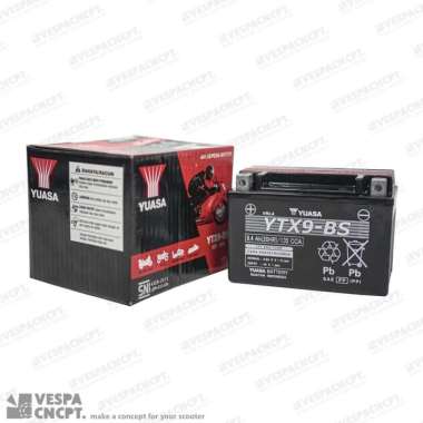 Accu Yuasa Ytx9-Bs Aki Piaggio Zip 100cc Original