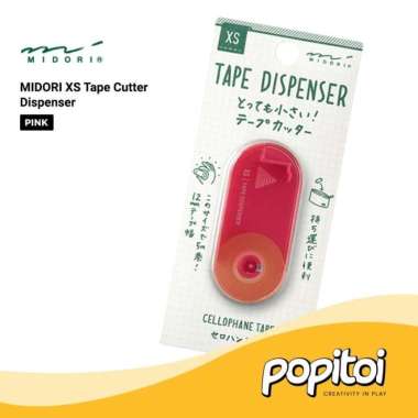 MIDORI XS Tape Cutter Dispenser Pemotong Isolasi Selotip Mini Pink