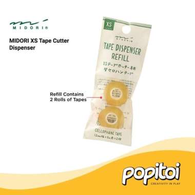 MIDORI XS Tape Cutter Dispenser Pemotong Isolasi Selotip Mini TAPE REFILL