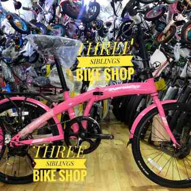 SEPEDA LIPAT EVERBEST 903 20 INCH PINK DISC BRAKE