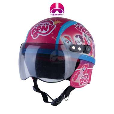 Helm Anak Perempuan 1 2 3 4 Tahun Retro Motif Little Pony Lucu