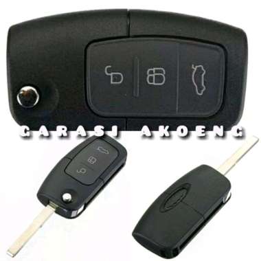 Rumah Casing Duplikat Remote Cover Kunci Lipat Ford Fiesta Focus Tanpa Logo Flip Key Tiga Tombol