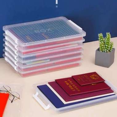 document keeper a4 penyimpanan dokumen file clear holder display book Multicolor