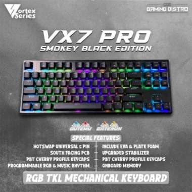 keyboard vortex series vx-7 pro smokey rgb mechanical gaming Multicolor